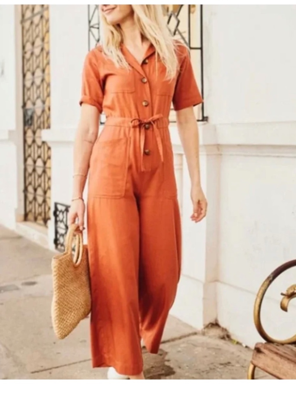 Marine Layer Joni Jumpsuit in Baked Clay